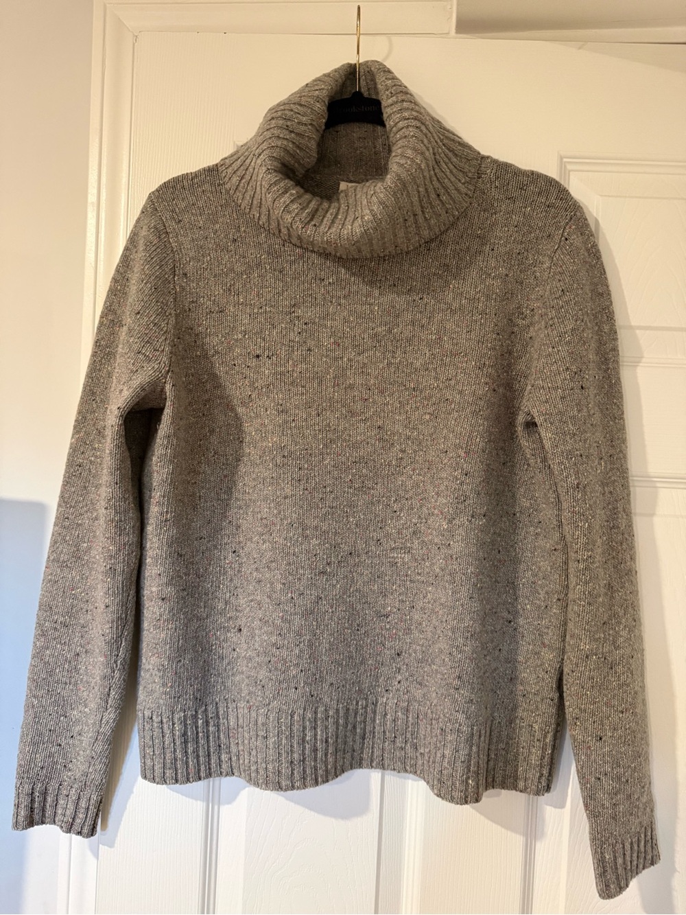 J. Crew Grey Speckled Turtleneck Sweater